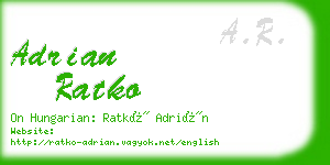 adrian ratko business card